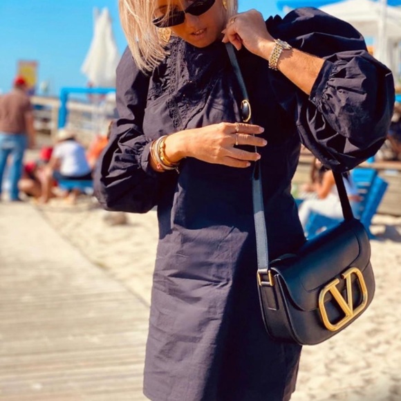 NWT ZARA Voluminous Sleeve Poplin Mini Dress Size M - Picture 7 of 15